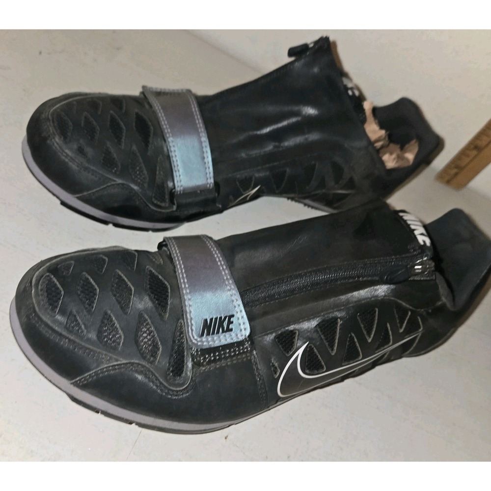 Nike Zoom LJ 4 Track Field Long Jump Shoes Mens 10.5 Black Silver Spikes cleats - Picture 4 of 6